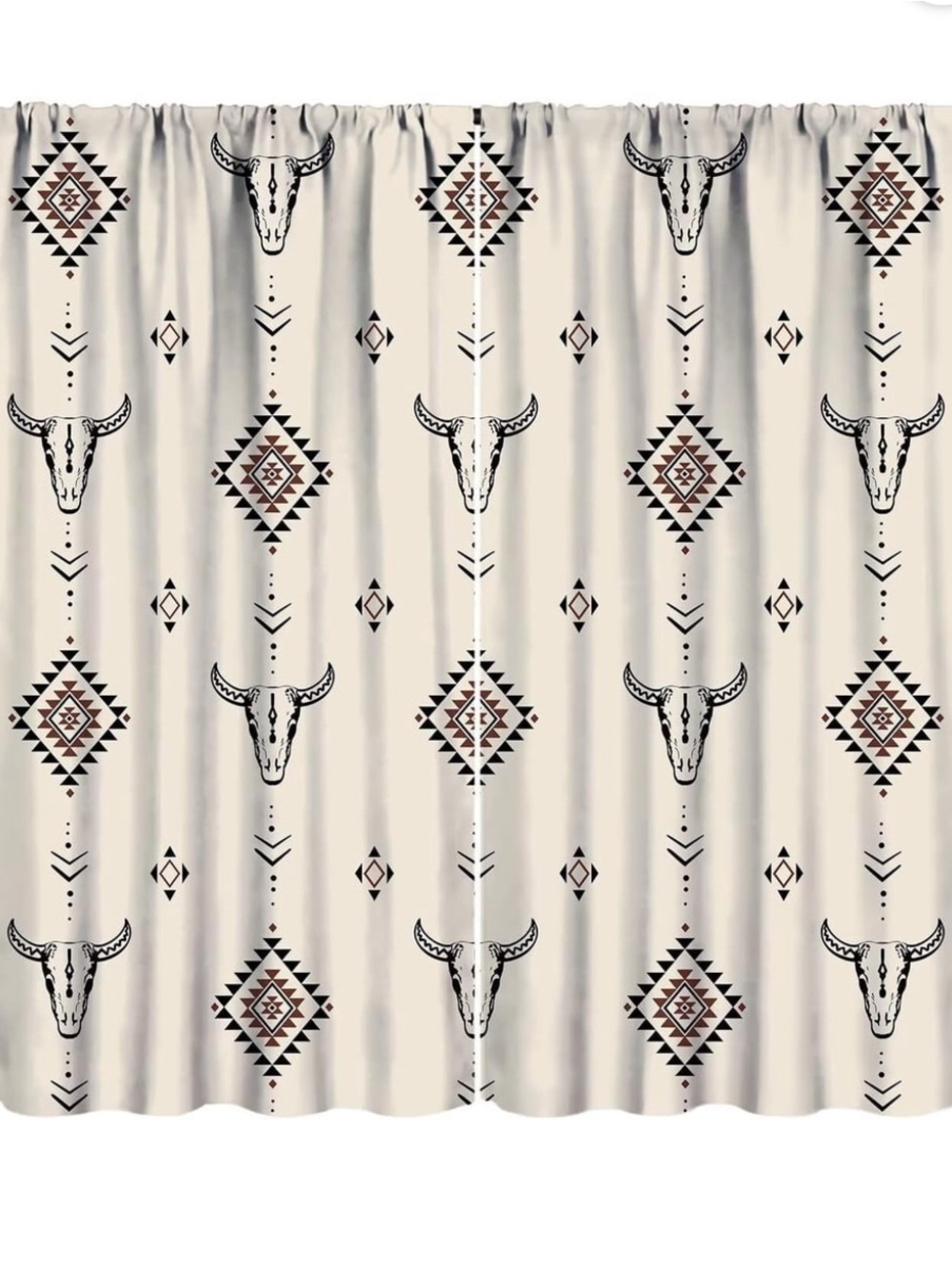 Brand New Western Aztec Blackout Curtains 42" x 63" - 2 panels